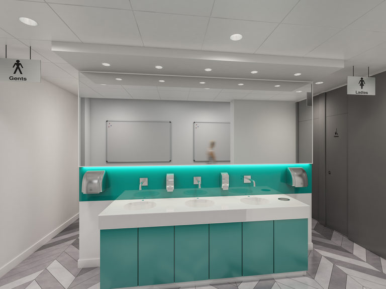 Brentwood School open plan washroom project - Envoplan-15