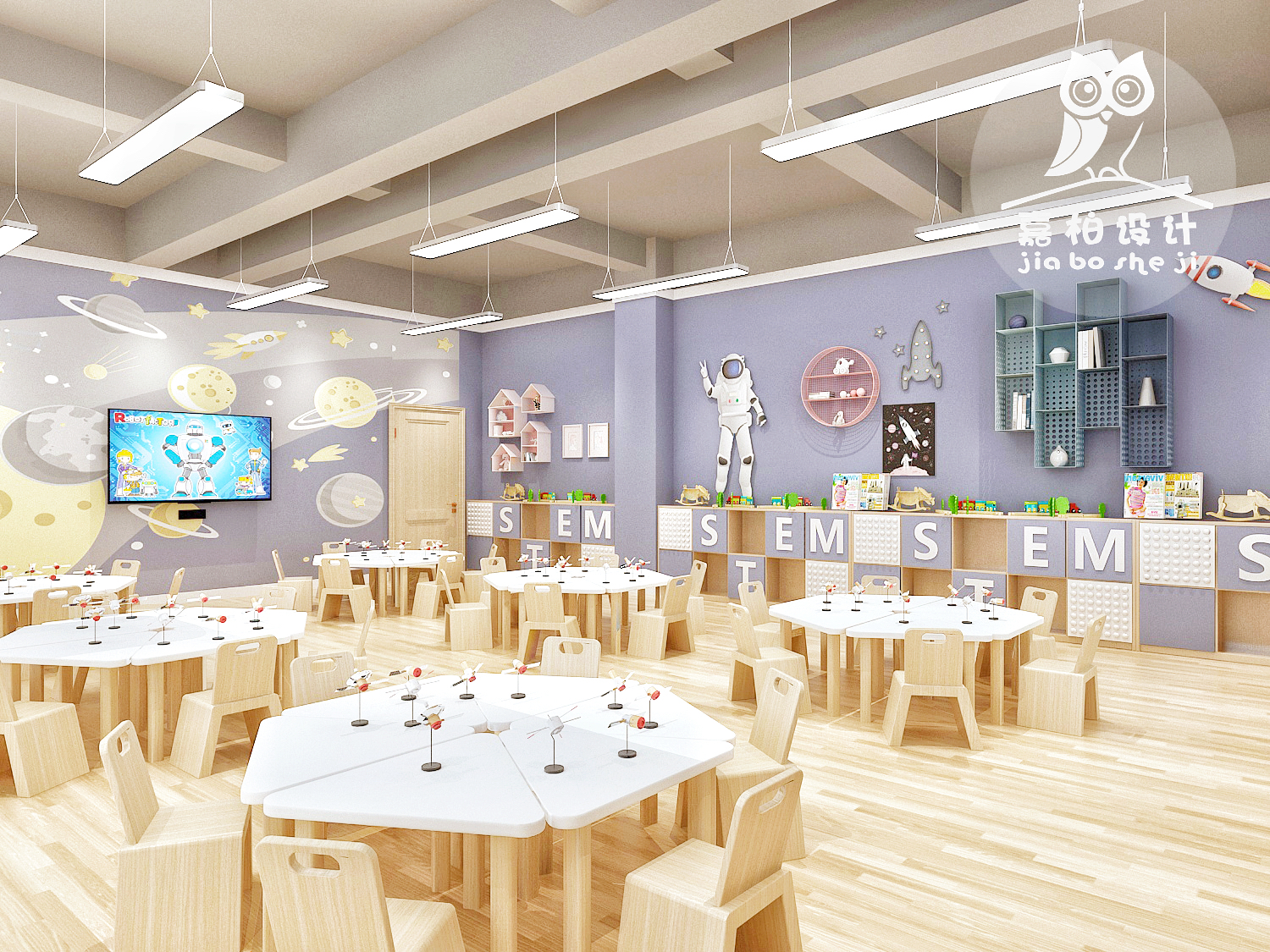 新安县实验幼儿园室内设计丨中国河南丨嘉柏儿童空间设计研究所-26
