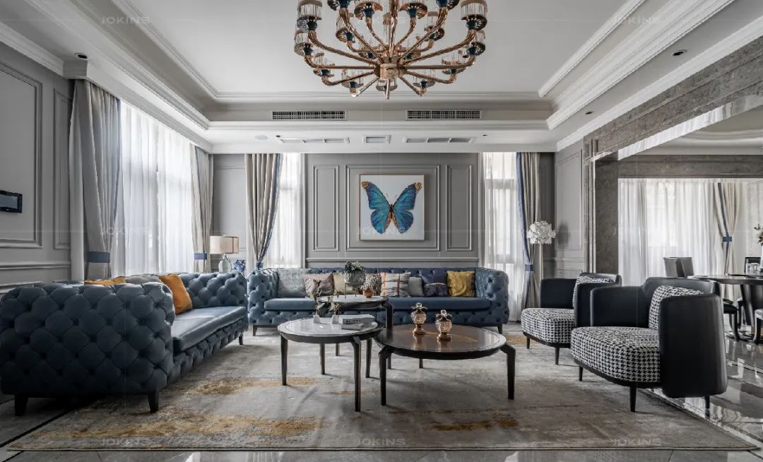 重庆独栋别墅美式轻奢风设计丨中国重庆丨重庆乔金斯-15