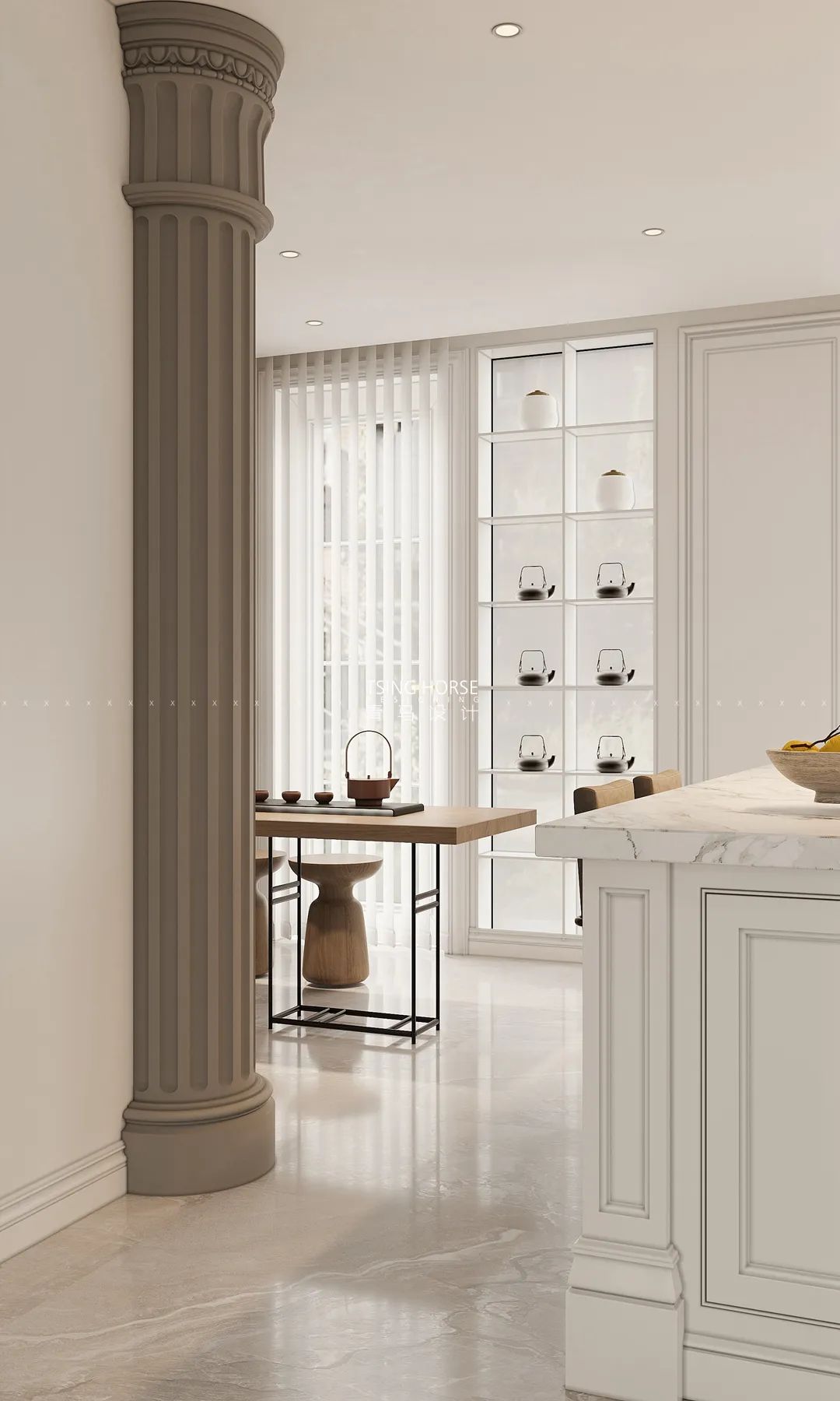 龙湖双珑原著简约法式诗意居所丨中国西安丨青马别墅空间设计-34