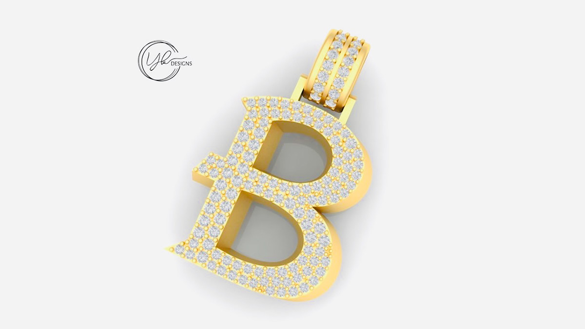 Alphabets pendant cad designs-1