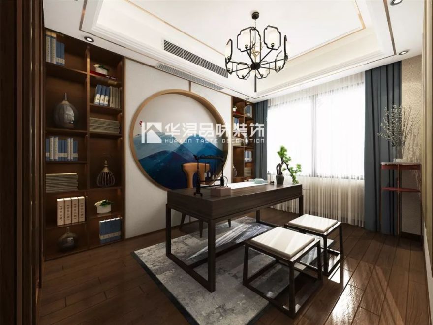 华浔·设计 | 泰州·华泽天下 300㎡新中式,山水意境,移步一景-43