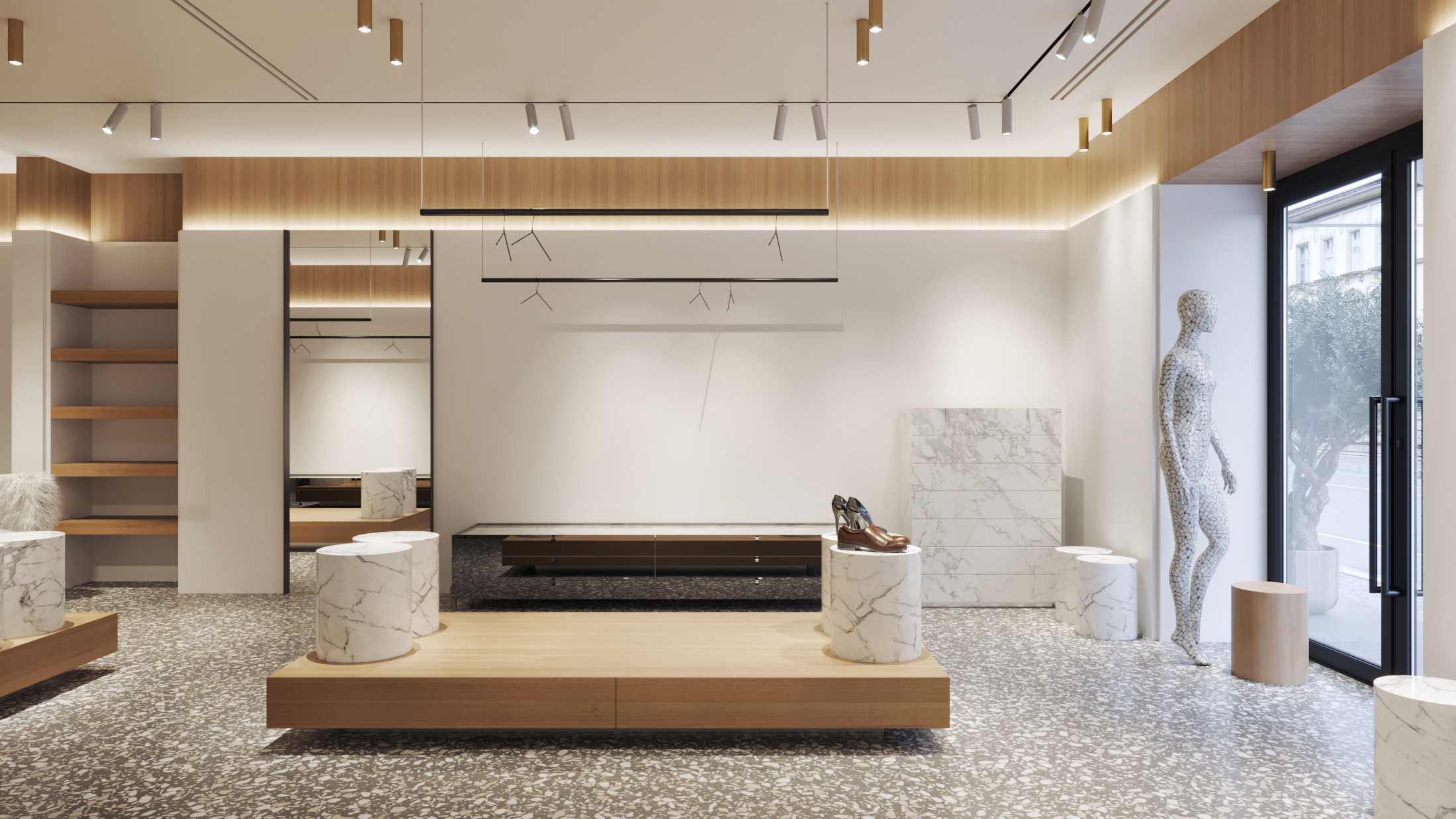 乌克兰 M24 时尚服装店,现代奢华空间-3