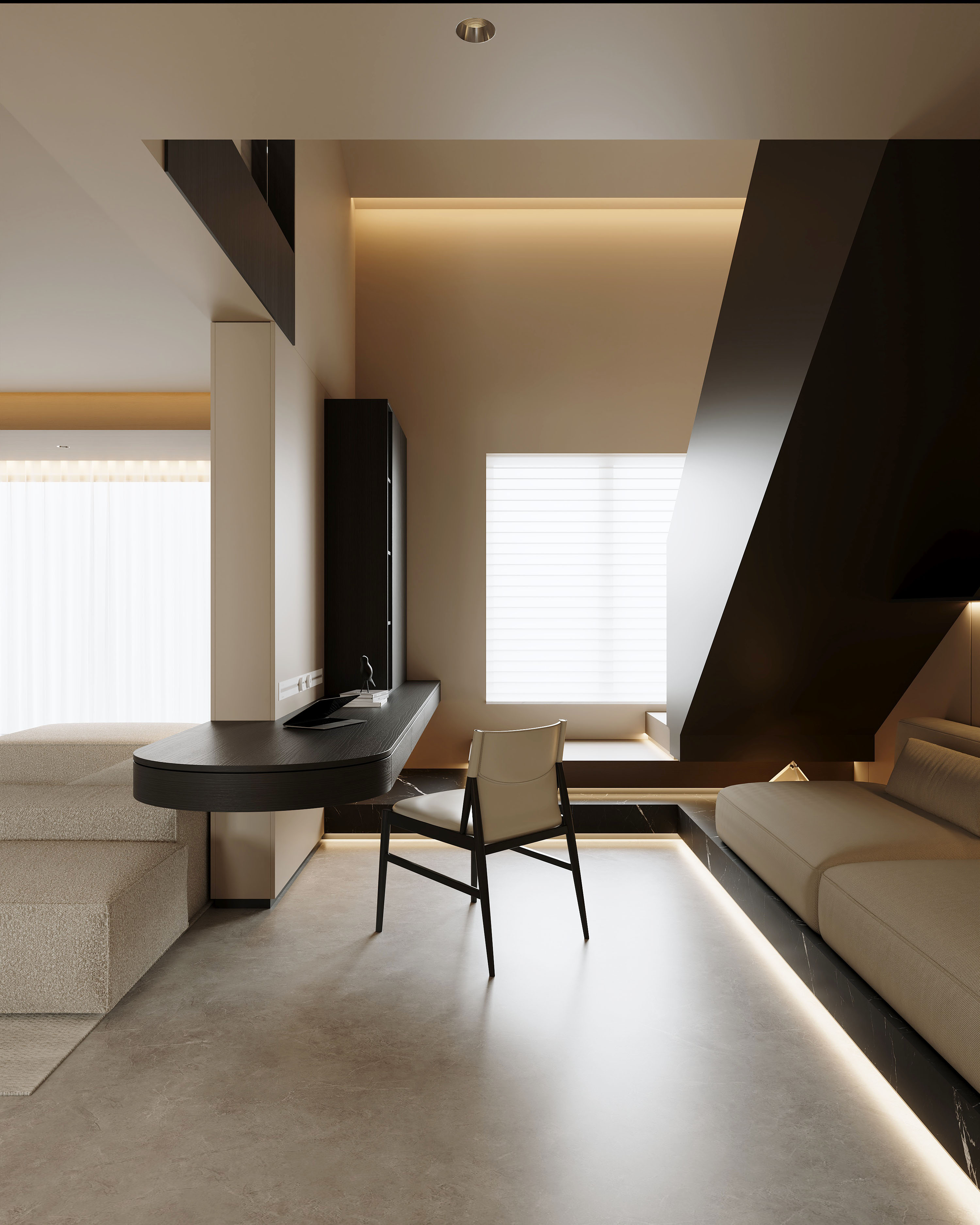 沈阳  万科新都心  186㎡ 现代简约风格效果表现-6