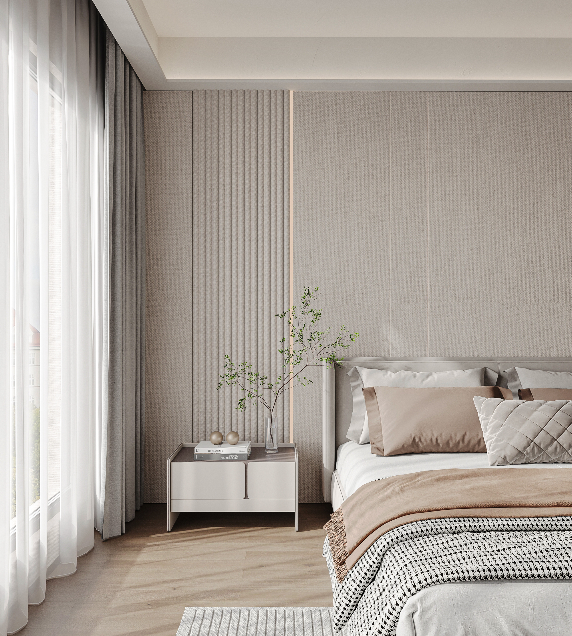 奶油轻奢效果图制作-11