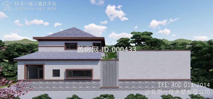 【设计师案例】土建参考造价68万,面宽13.4m×进深18m北京密云二层新中式别墅-29