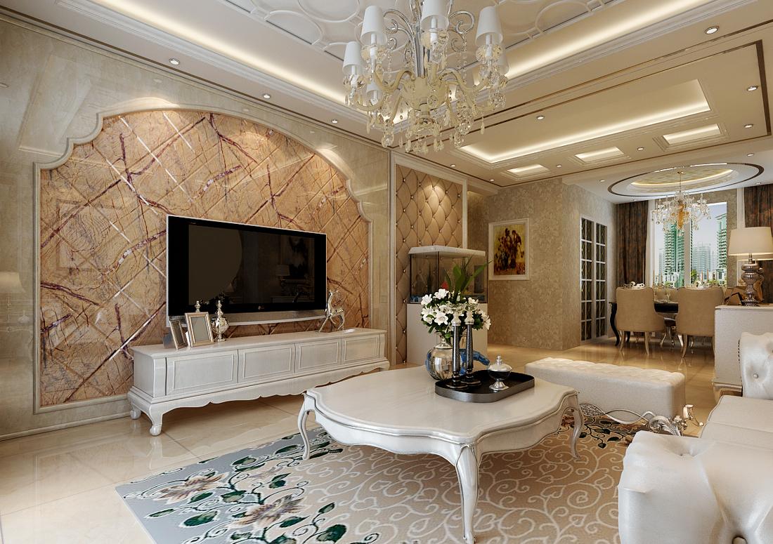 
盘锦旺学府165平简欧风格装修效果图 -3