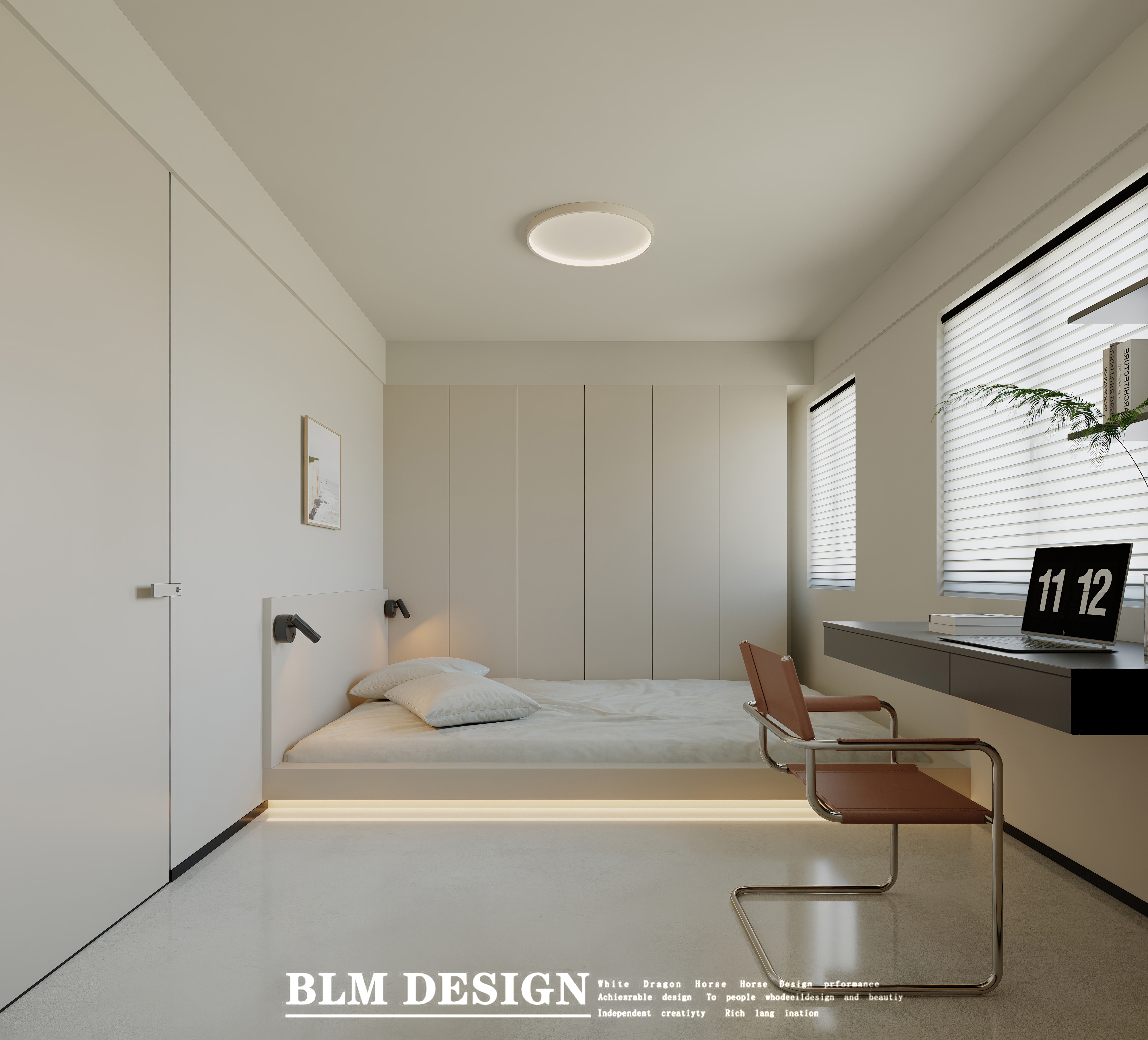 白龙马效果图-现代奶油-5