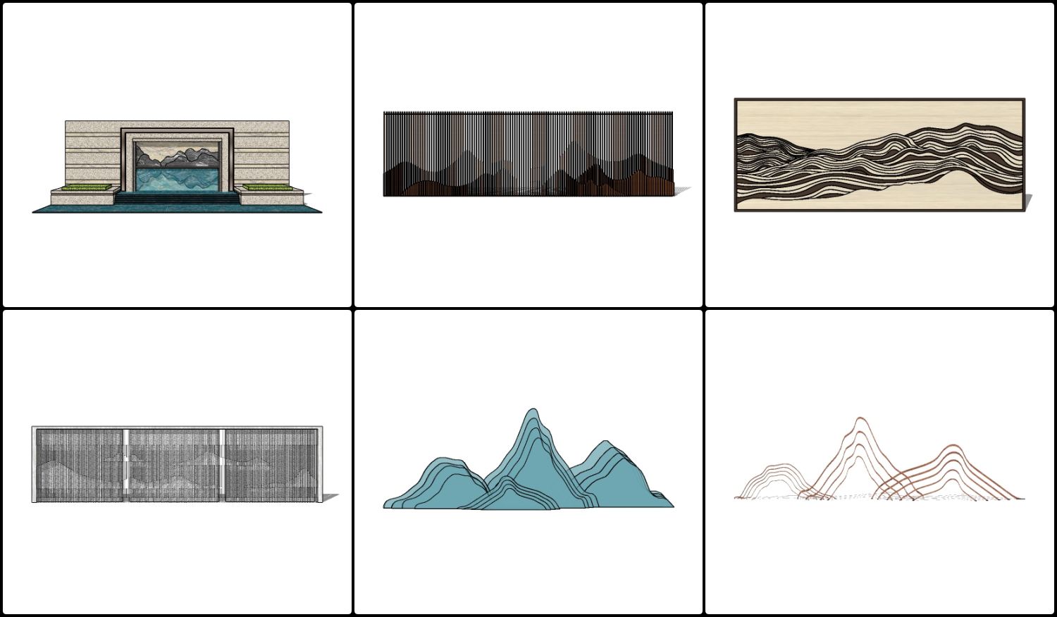 免费Sketchup亚洲围栏模型下载-9