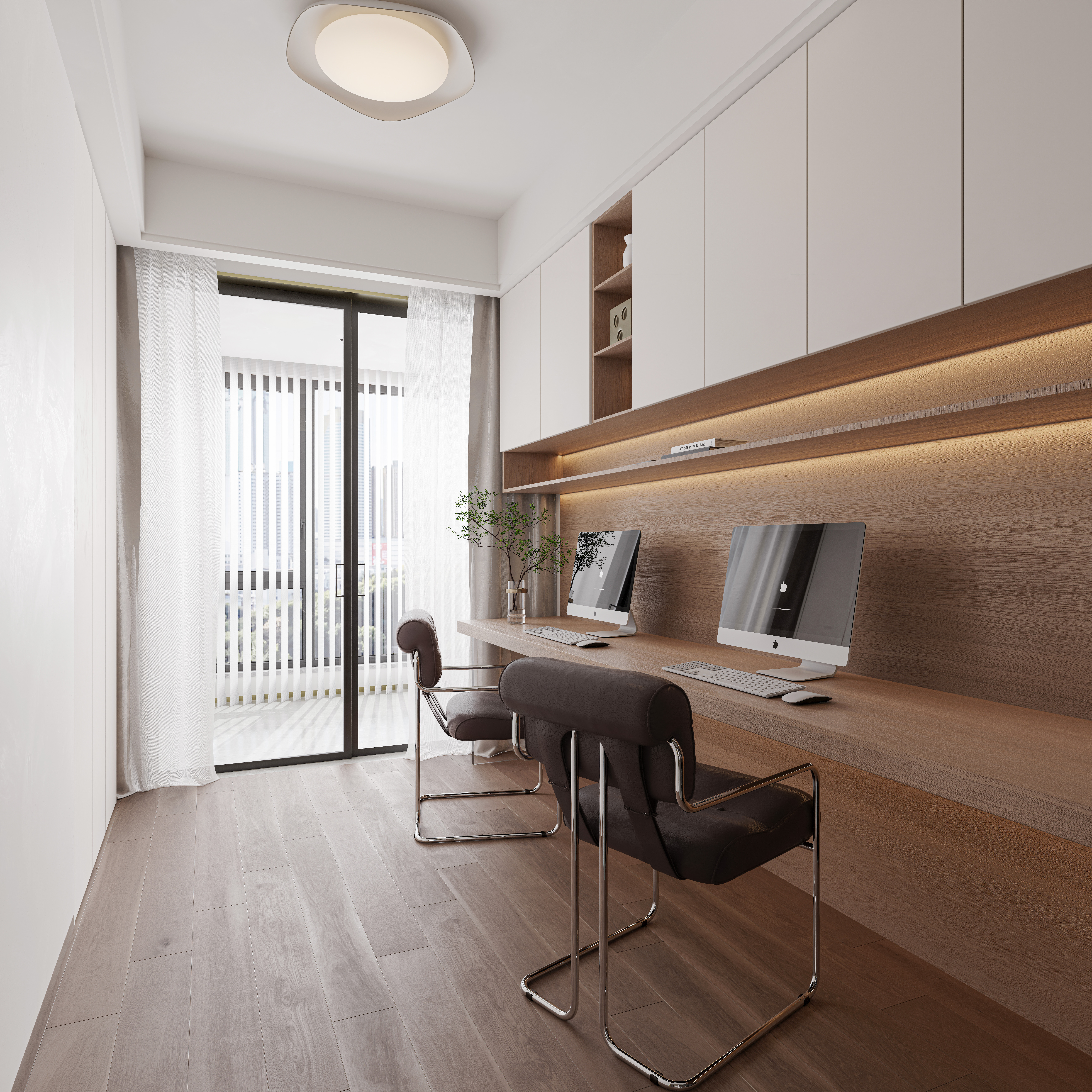 现代极简客厅卧室设计-23