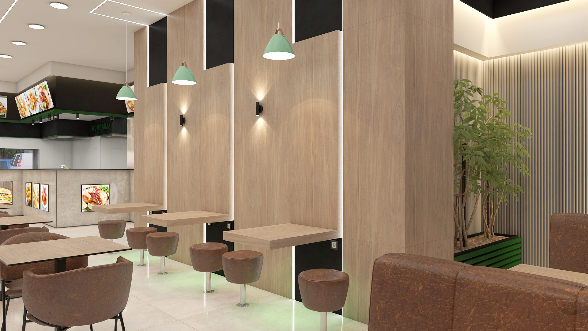 Humbaba Chicken House Berlin - Interior Design 3D-4