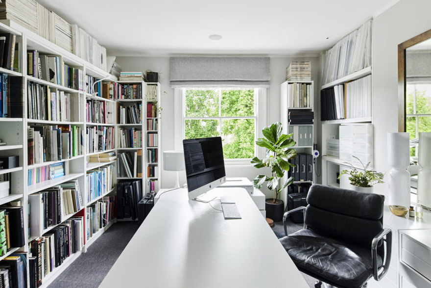 伦敦时尚黑白风格维多利亚式联排别墅-19