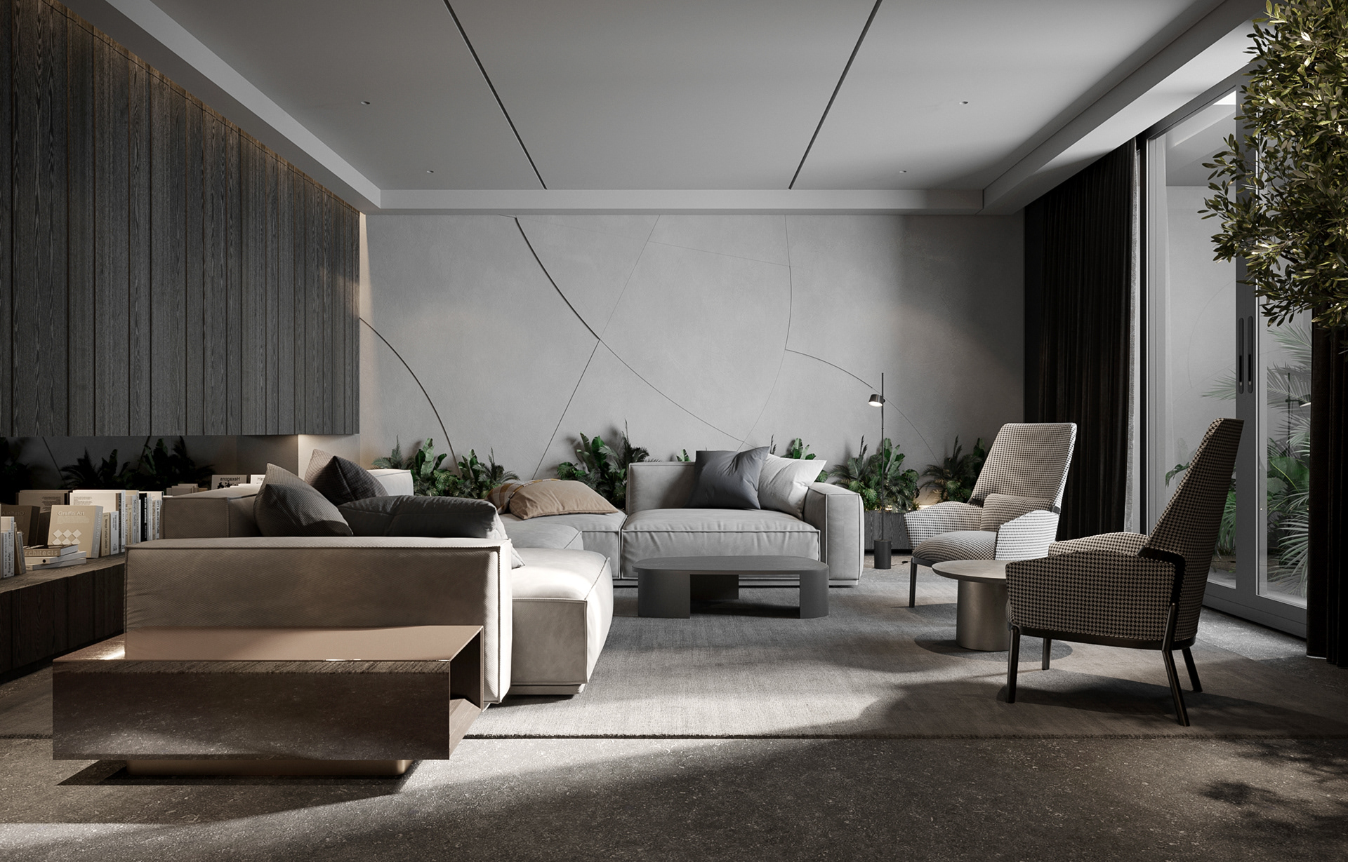 610㎡高级灰色系住宅设计 超精致！-0