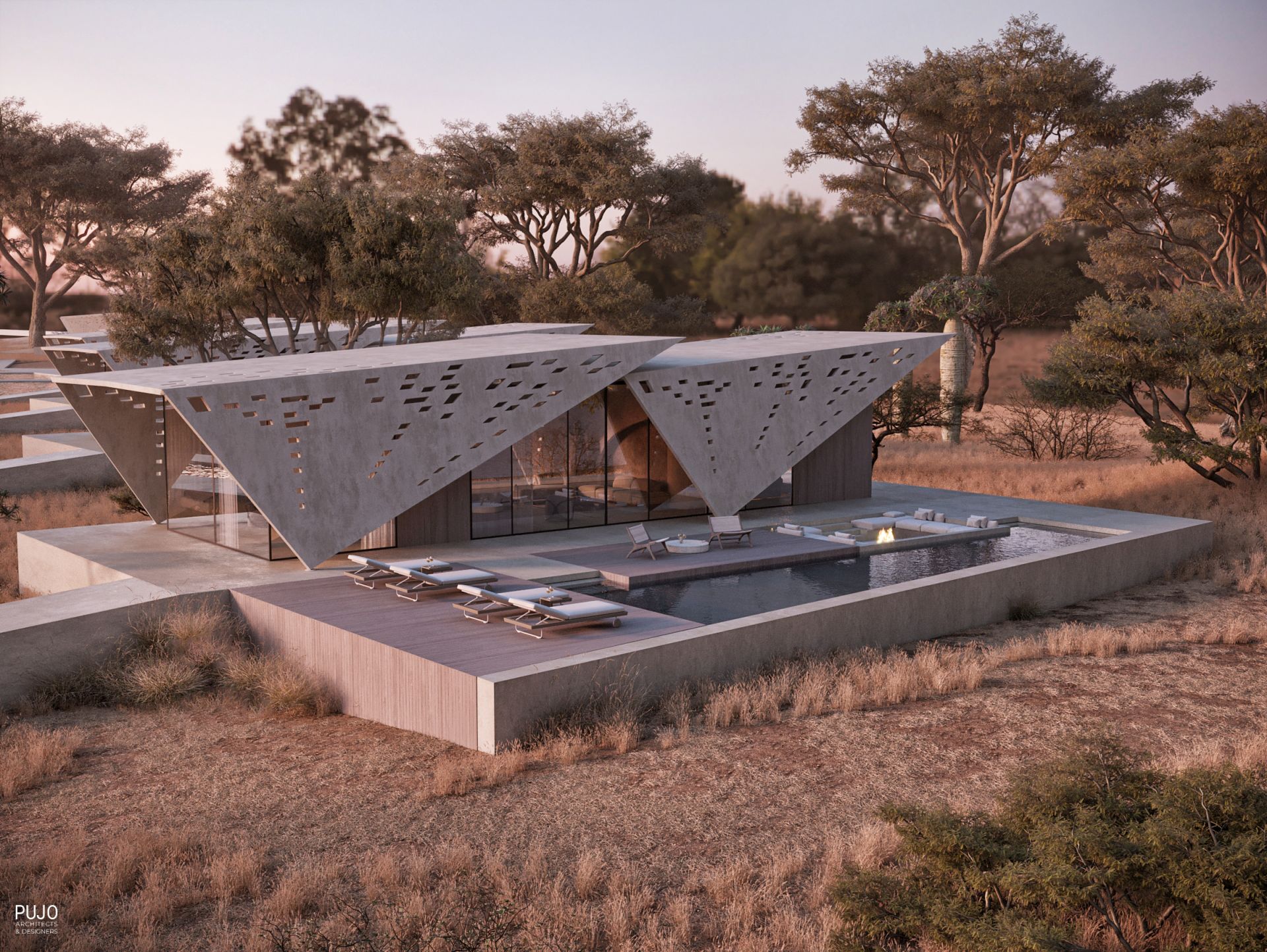 赞比西河岸边未来主义别墅设计丨赞比亚丨Pujo Architects & Designers-6