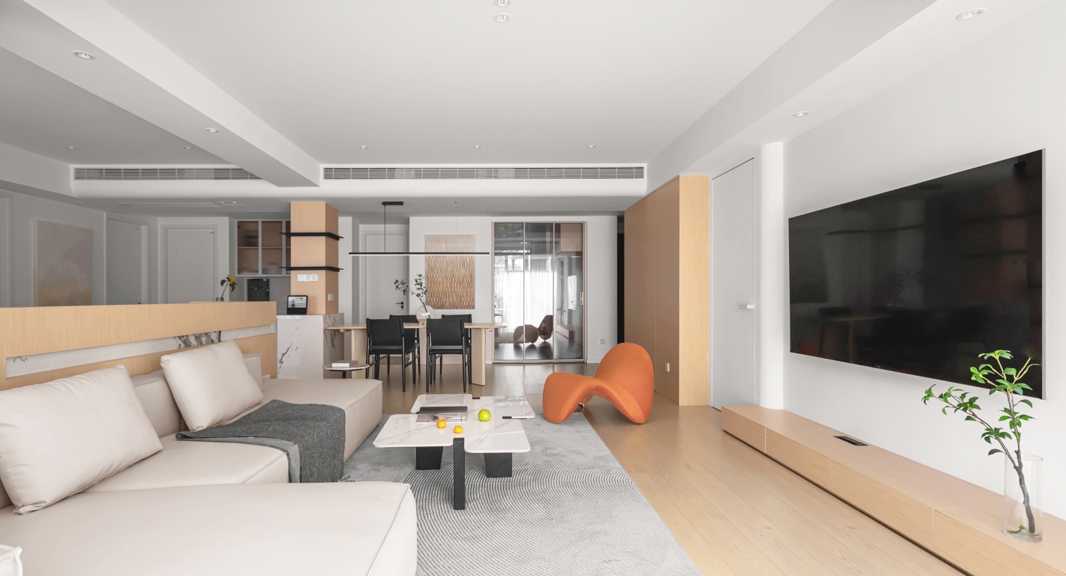 175㎡大平层原木风设计丨中国武汉丨武汉木羽设计-3