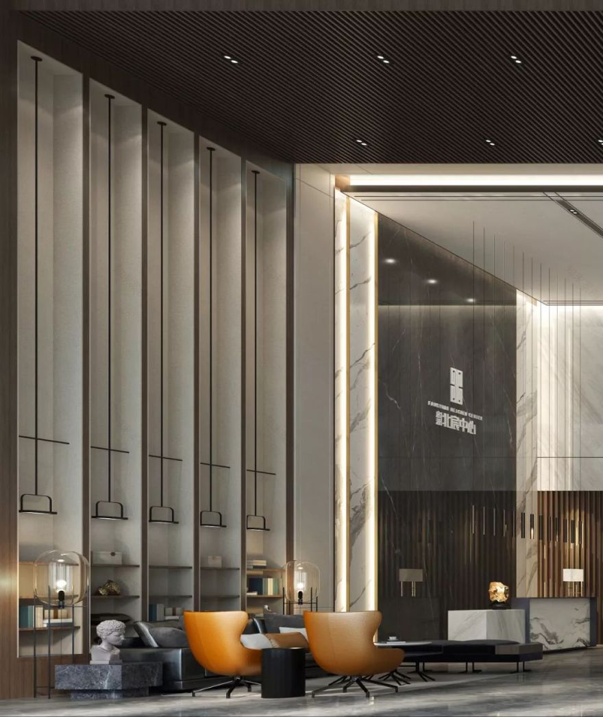 现代都市中的自然禅意——房源·北宸中心写字楼大堂设计-20