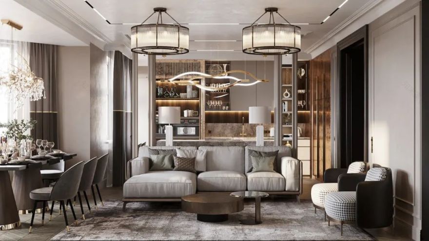 俄罗斯莫斯科 192·4㎡私人豪宅设计丨Julia Design-3