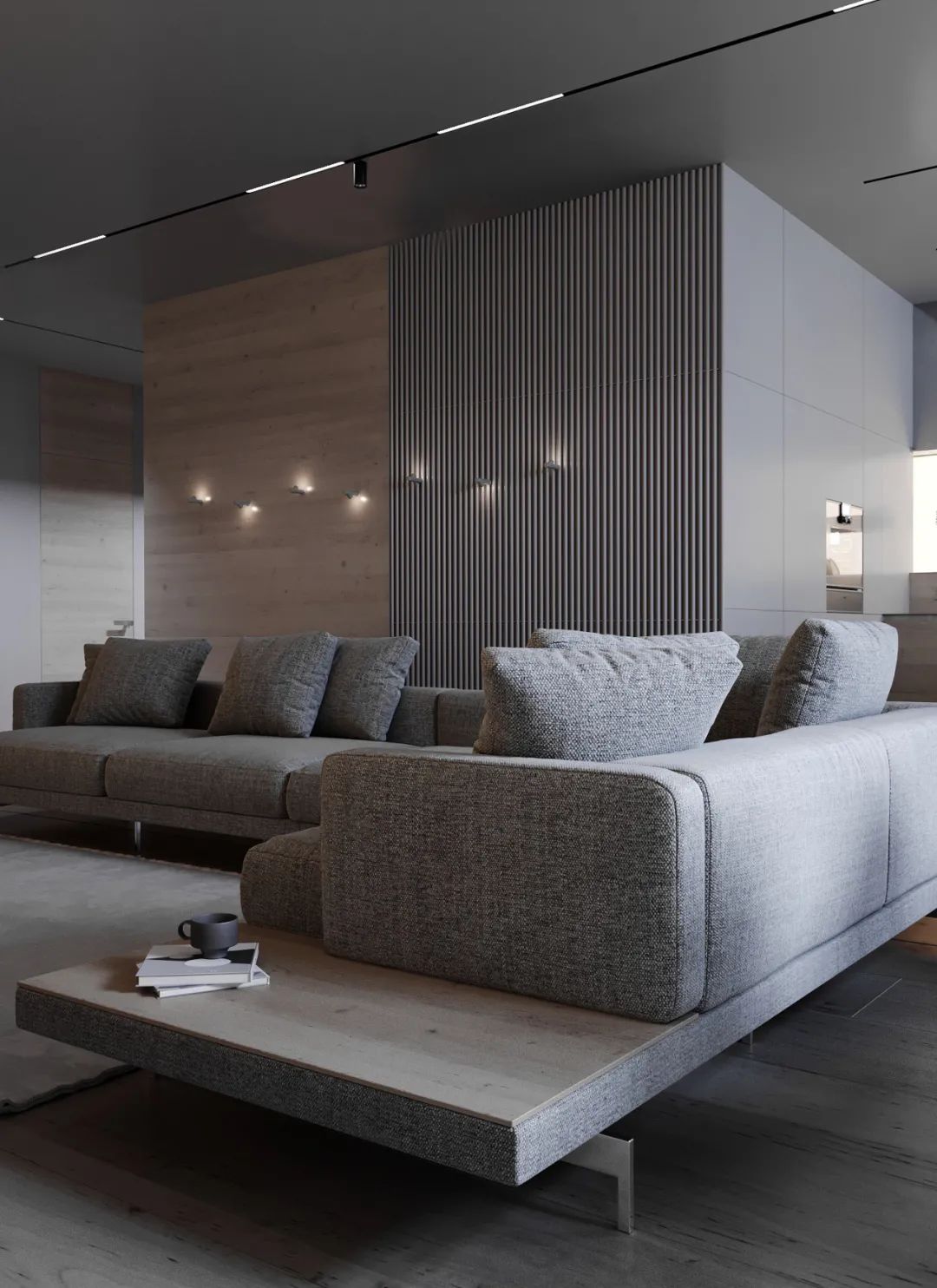 现代简约灰调空间设计-3