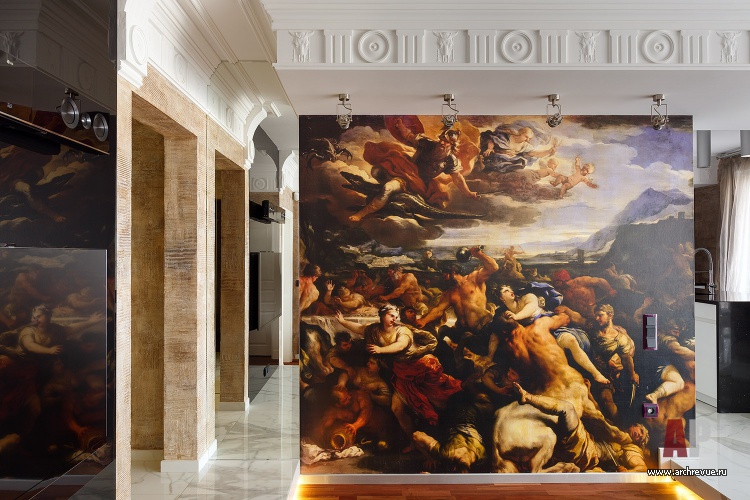 圣彼得堡带经典照片墙的公寓室内设计丨俄罗斯圣彼得堡丨Беляевская Анна,Сморгонская Наталия-11