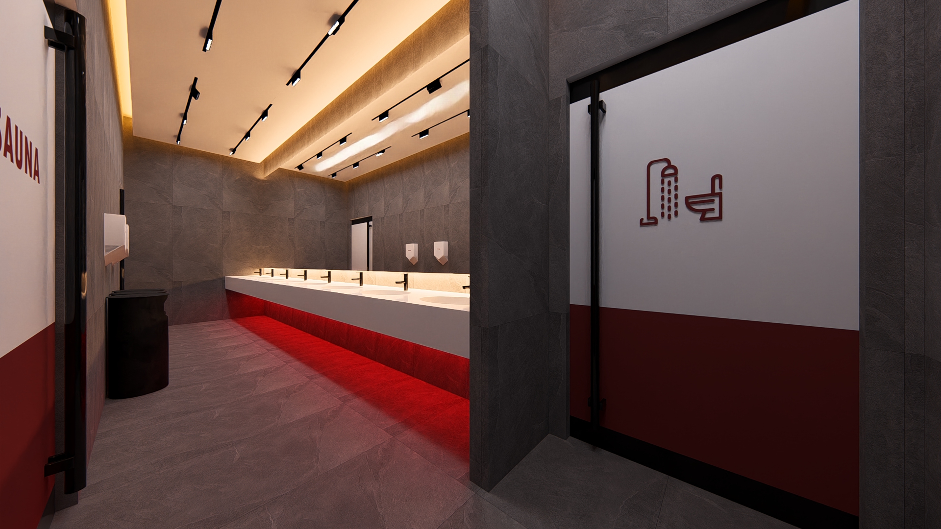 健身房更衣室及湿区室内设计-15