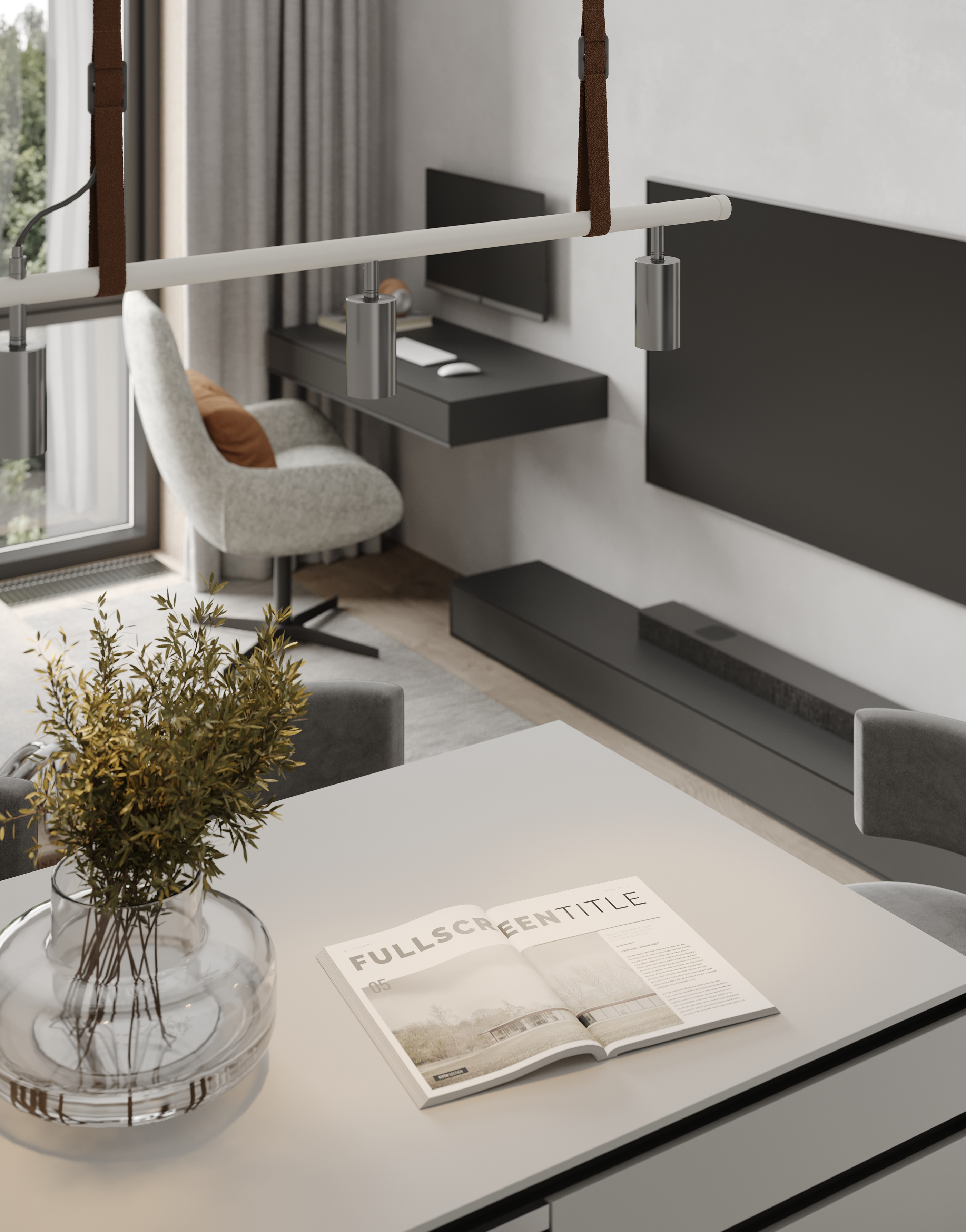 纯纯的灰白色系 小空间设计-3