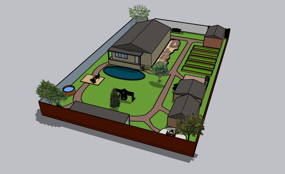 Ландшафтный дизайн участка 25*40-4