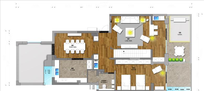 温馨地下室家庭活动空间-12