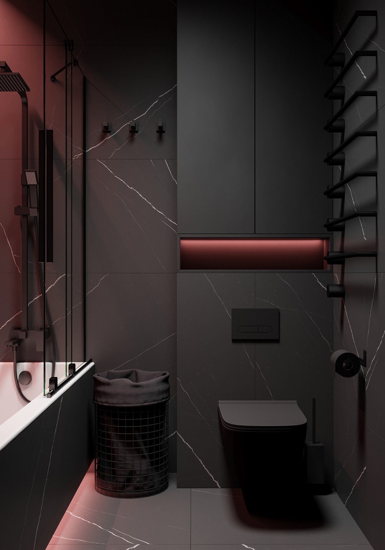 圣彼得堡高级黑色系公寓 质感超细腻-21