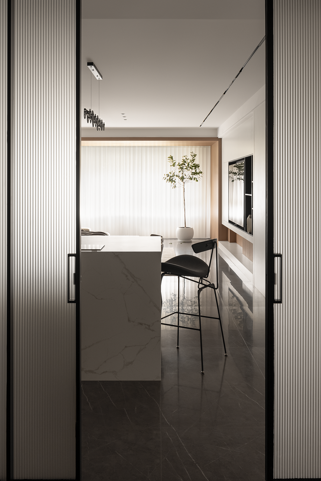 170㎡简约大平层，暖白原木的细腻优雅 | 深零设计-68