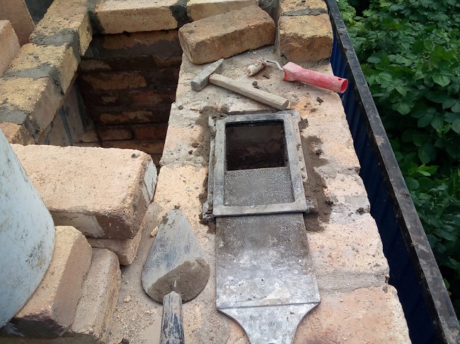 砖砌烧烤炉建造-99