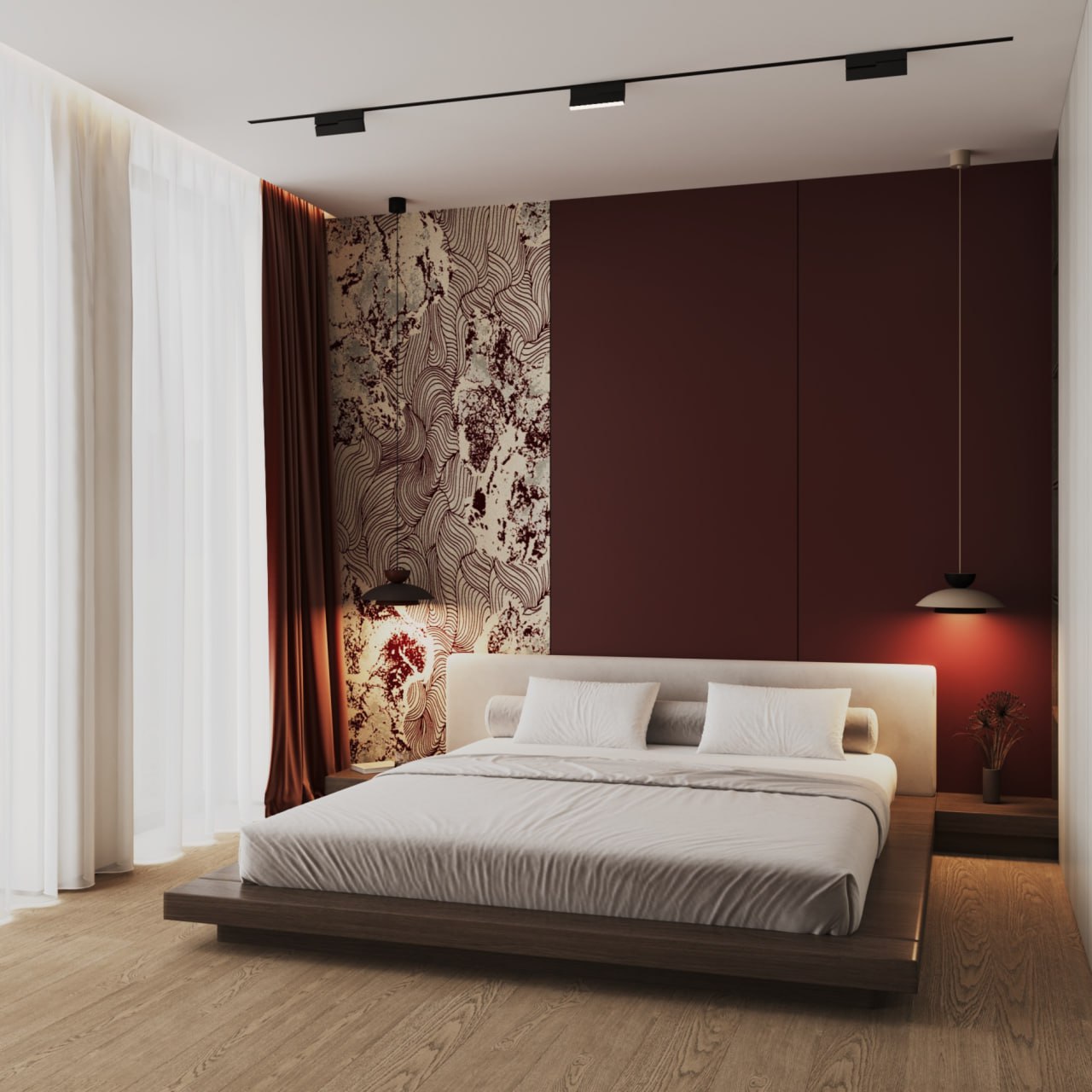 Chinese inspired bedroom-0