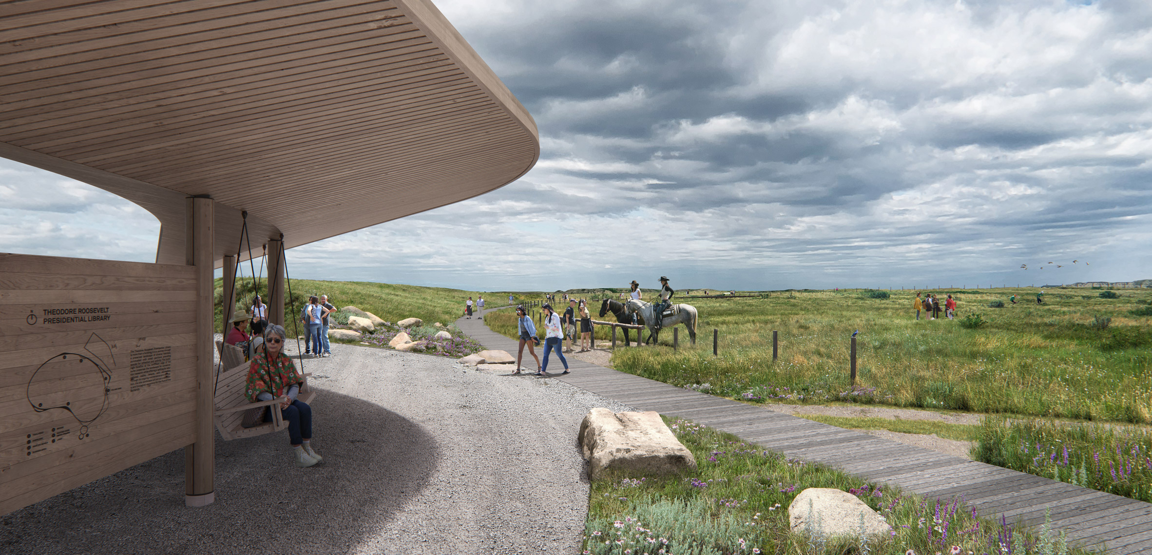 Theodore Roosevelt Presidential Library by Snøhetta rises out of North Dakota landscape-23