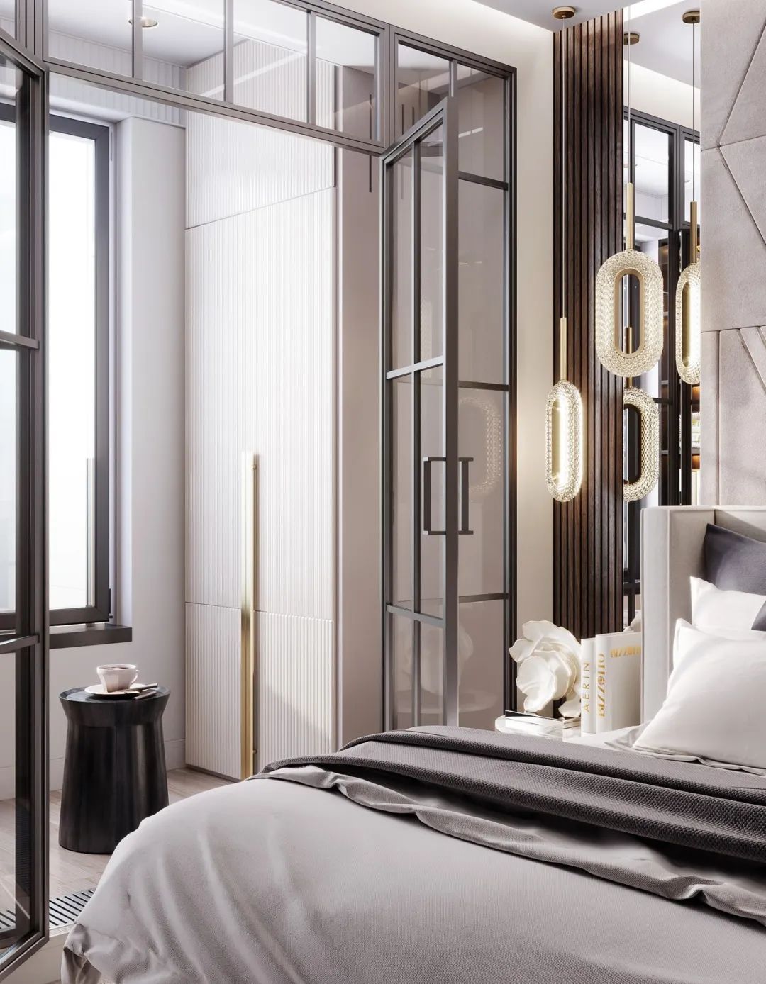 87㎡黄铜轻奢时尚家居丨Artis Interiors-36