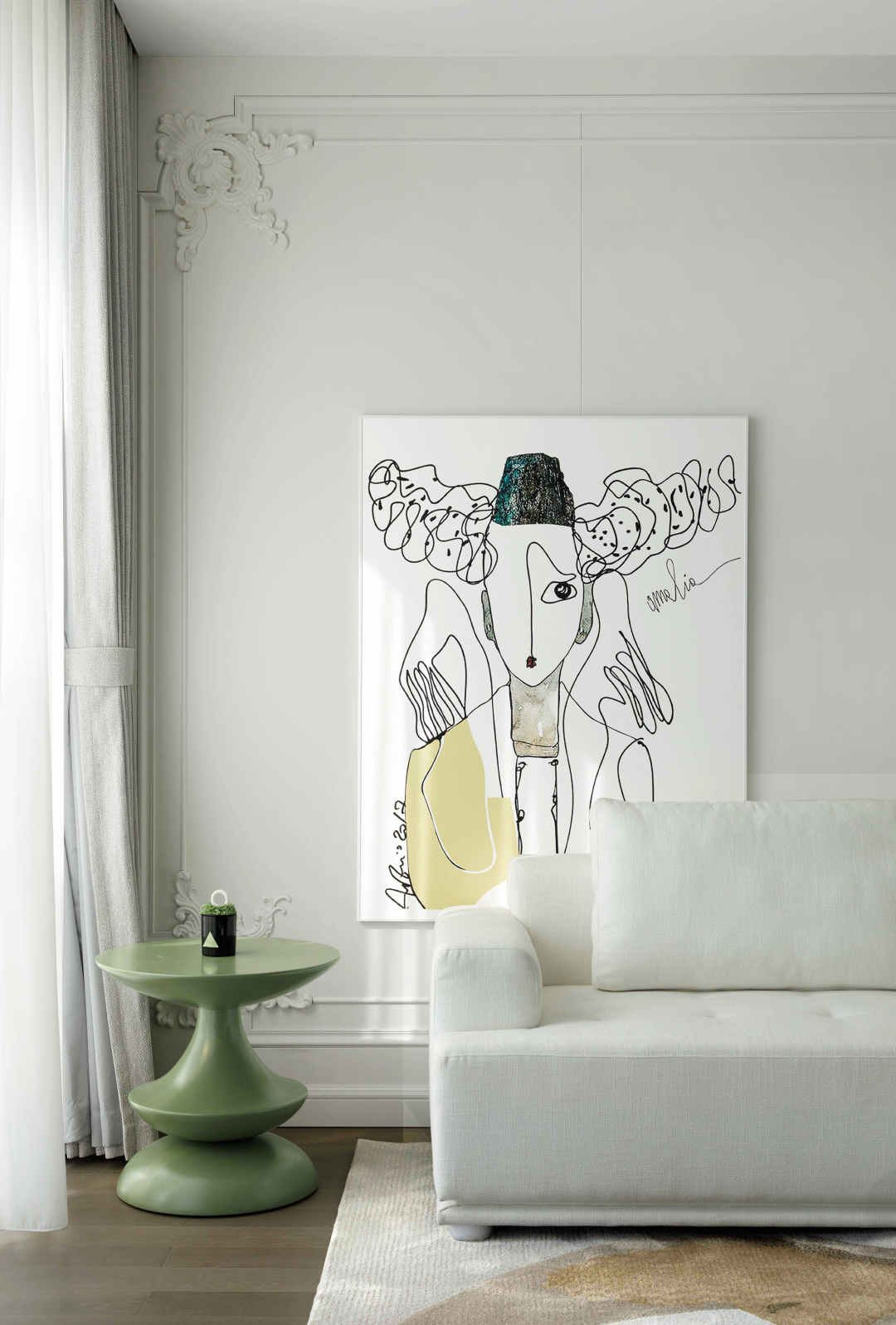 宁波 90 后夫妻 300㎡混搭古典婚房设计丨中国宁波丨杭州拾间系空间设计-13