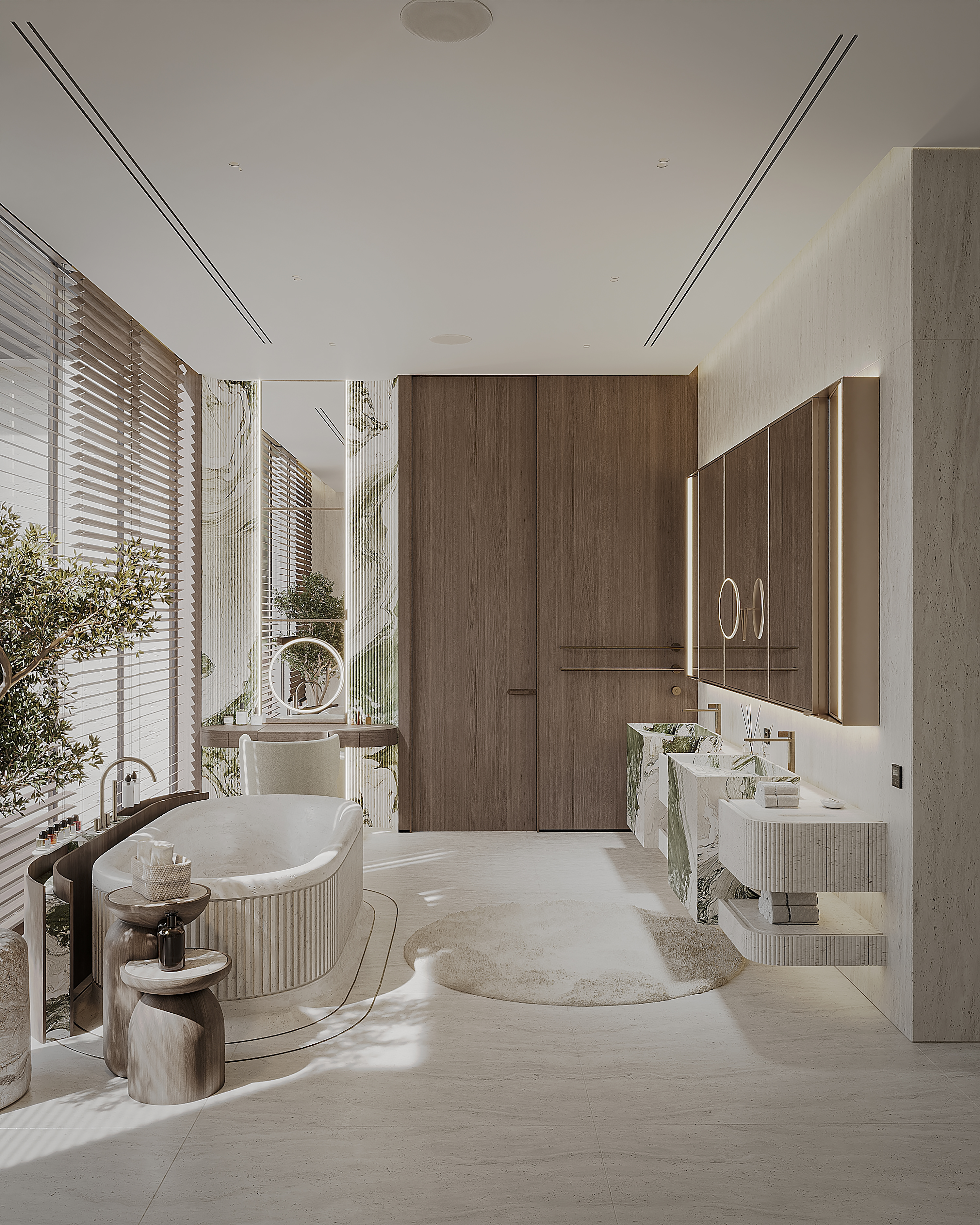 绿色大理石主卫生间丨塞浦路斯-8