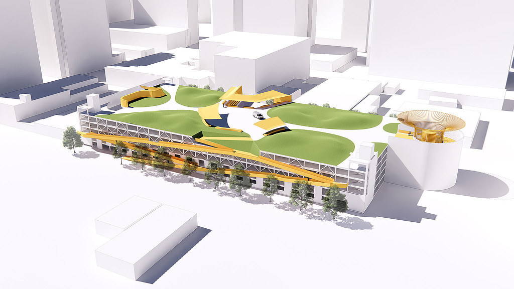 重塑公共空间 | Gensler 将停车场变身为“人民露台”-8