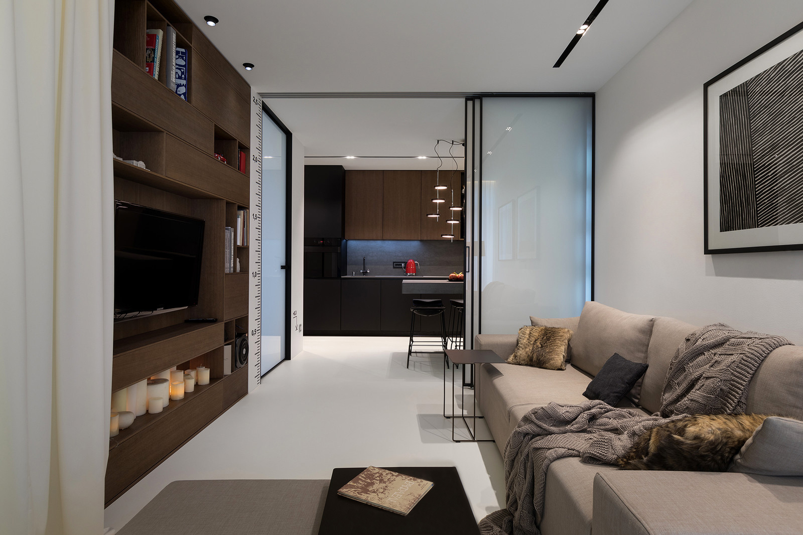 现代极简40平米小公寓住宅室内设计-9