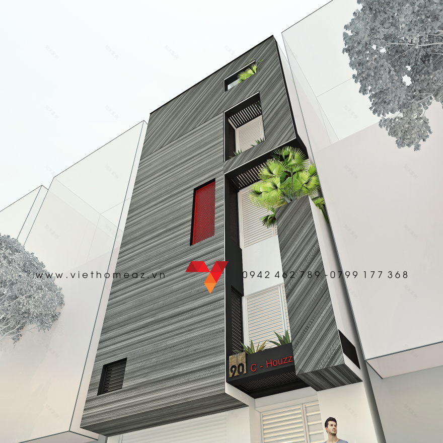 河内安义街房屋设计丨Kiến Trúc – Nội Thất VietHome-9