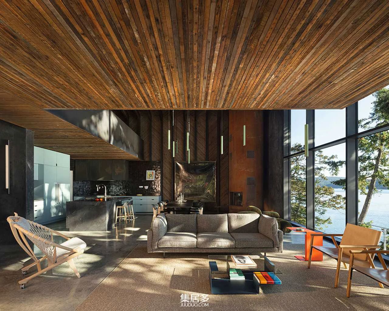 加拿大湖边惊艳的现代住宅丨M 安全建筑工作室-0