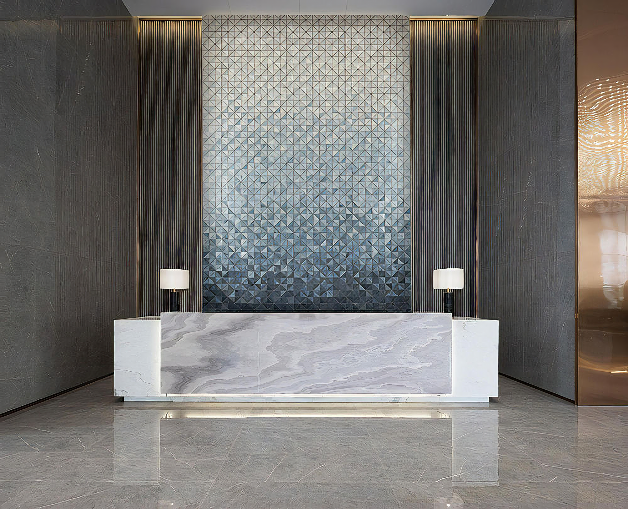 豪华酒店大堂前台接待区