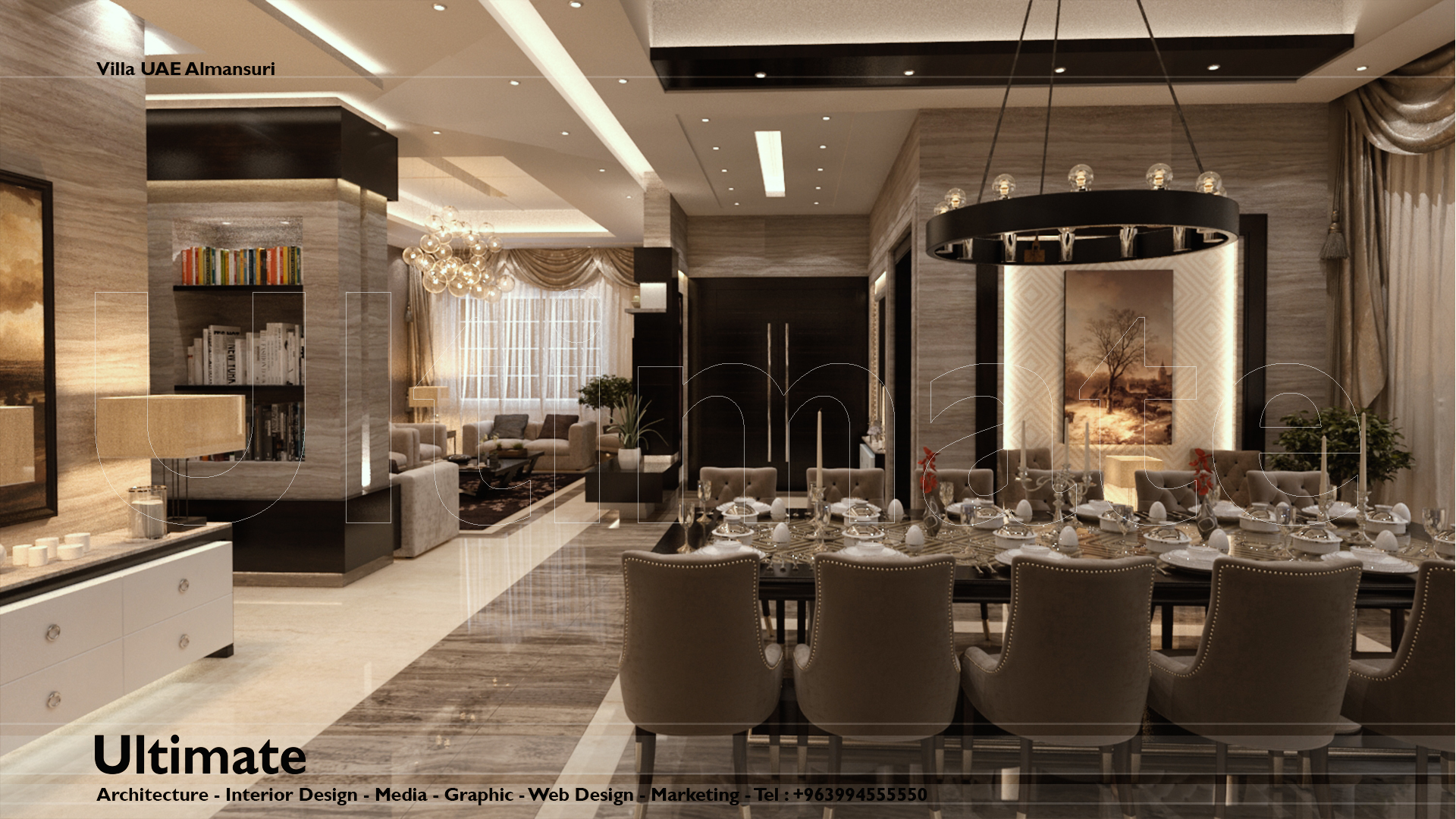 阿联酋 Almansuri 别墅室内设计案例分析-7