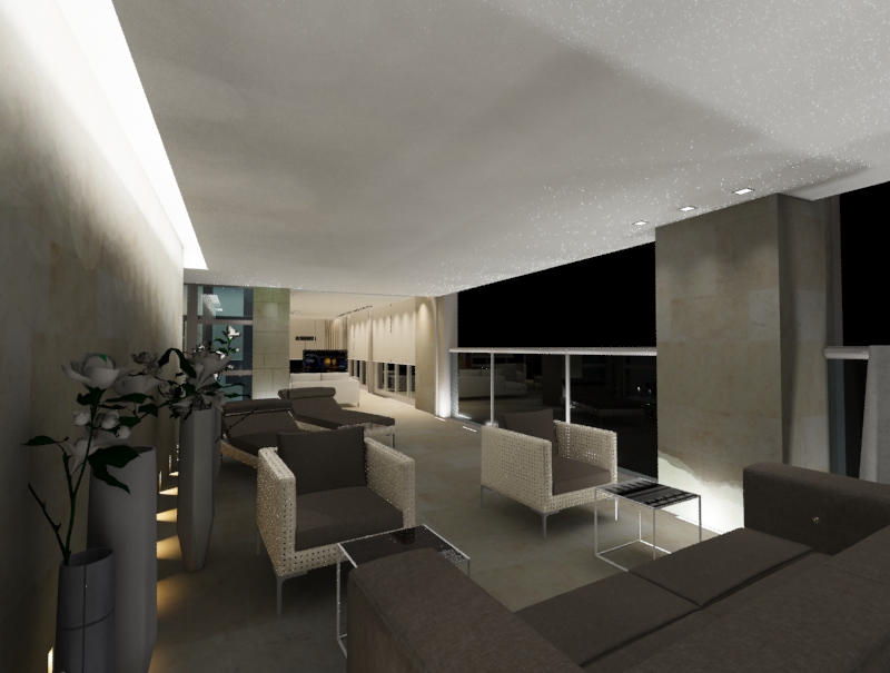 迪拜豪华顶层公寓室内设计-7