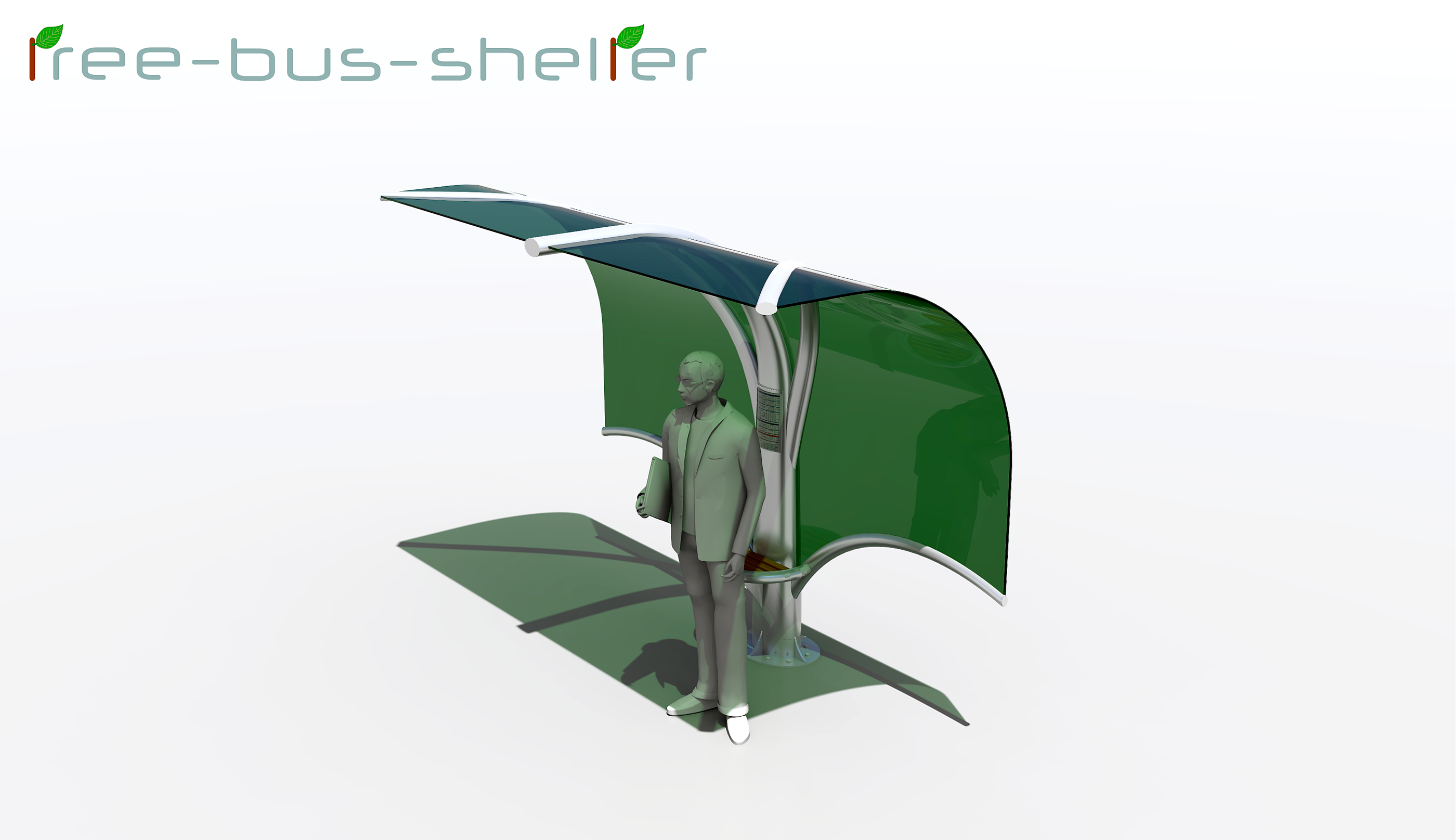 绿意盎然的城市公交站-5