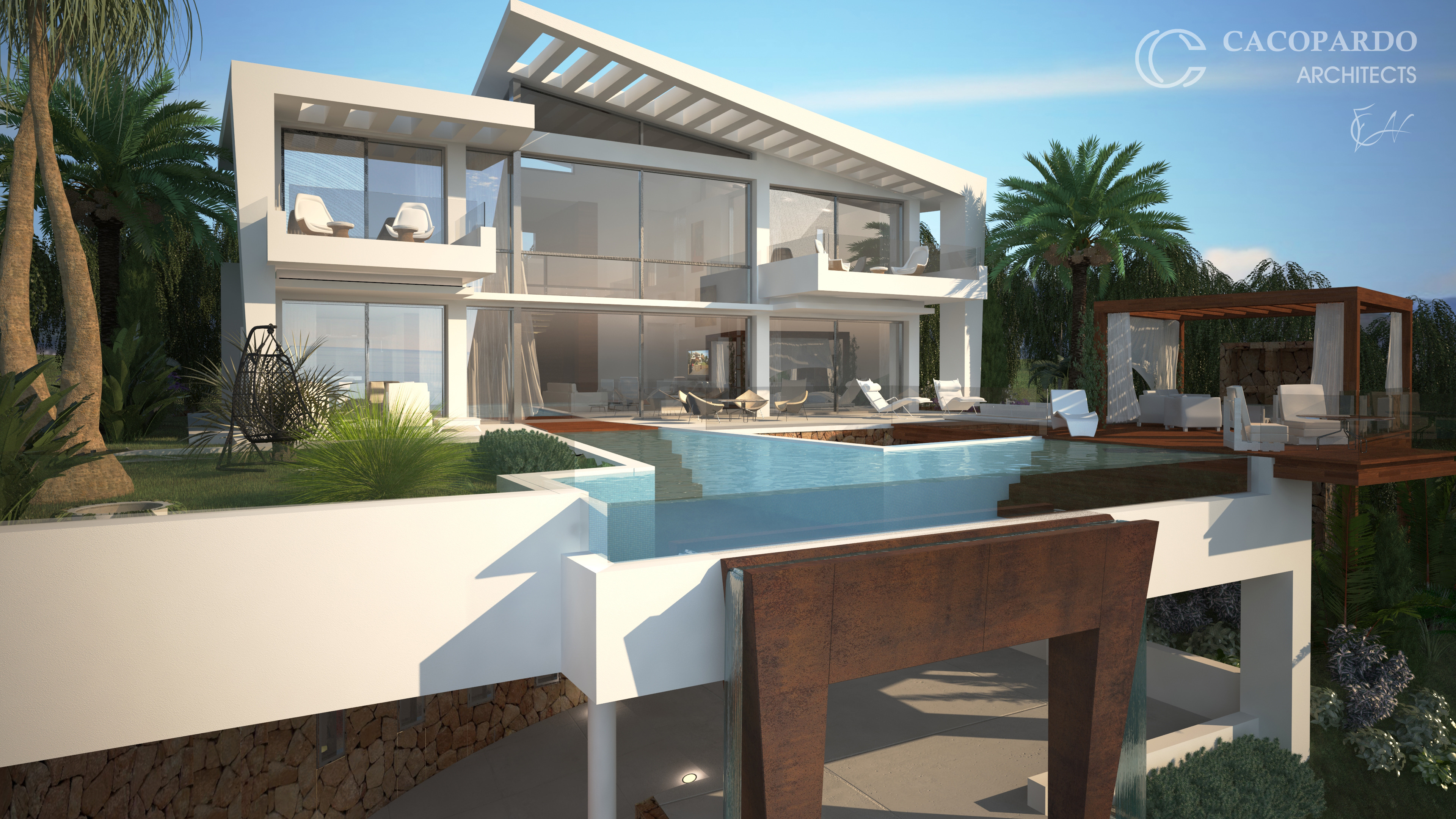 地中海风情豪华别墅，设计师打造无限海景视野-2