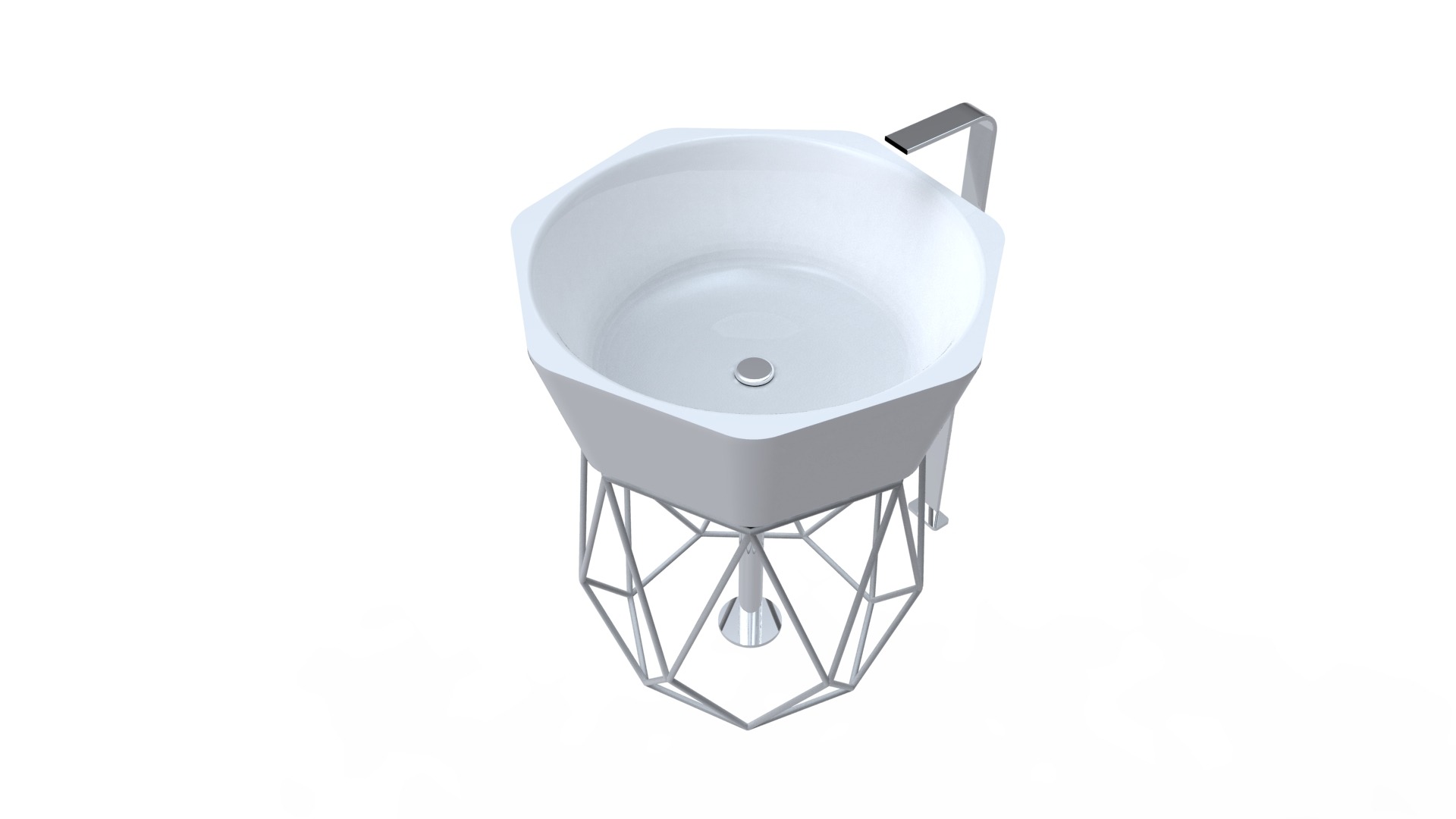 钻石造型独立洗手台-8