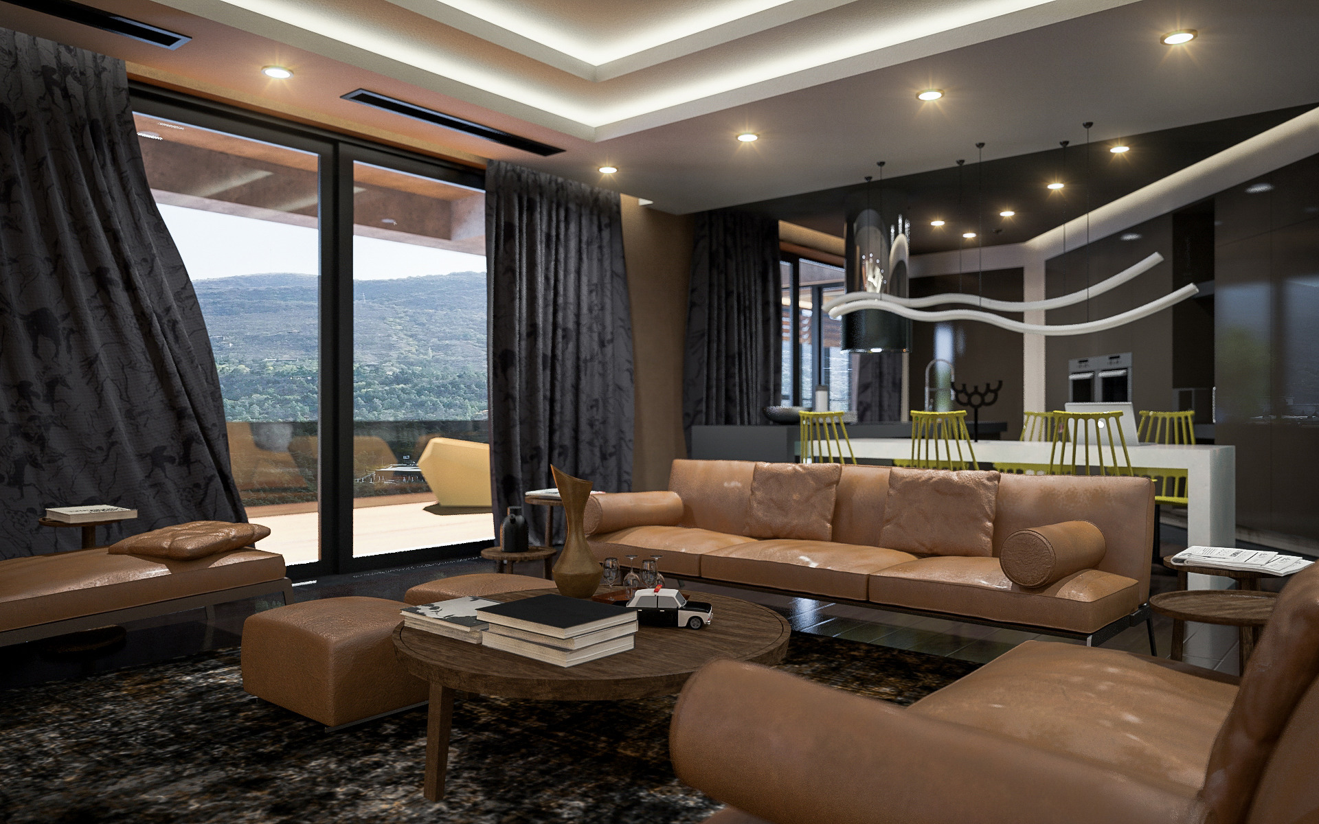 都市幻影 | 200 平米顶层公寓设计-2