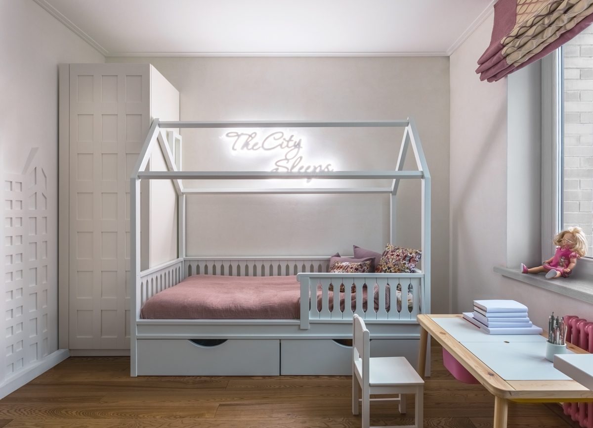 110 平米极简家庭公寓 | 厨房餐厅客厅一体化设计-8