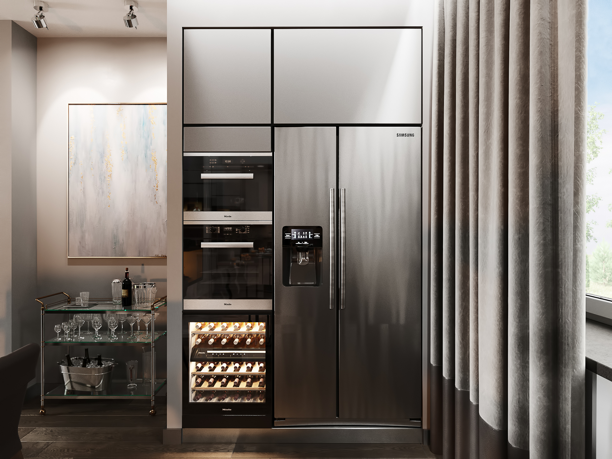 莫斯科 70 平米私人住宅客厅设计-11