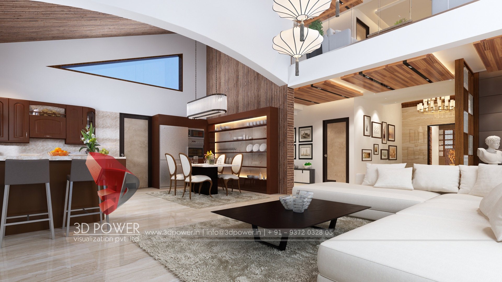 3D 室内设计案例 | 单家庭住宅的精致室内空间-7