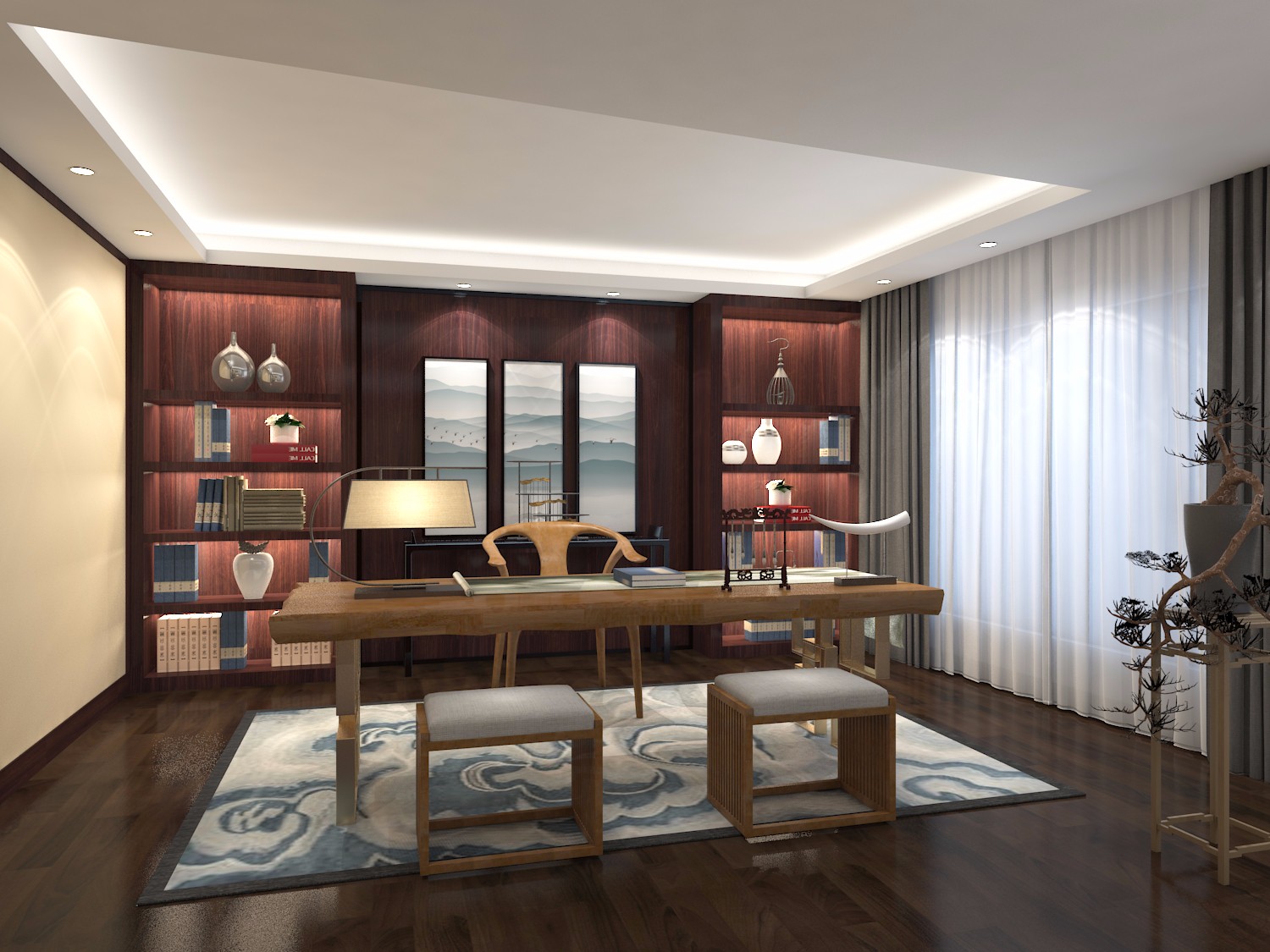 北京泰益德置业集团新中式办公空间设计-9